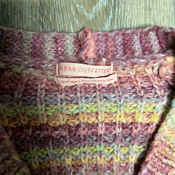 Urban Outfitters Cropped Rainbow Stripes Cardigan Size XS - Picture 5 of 6